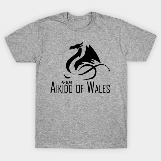 Aikido of Wales (Black) T-Shirt by timescape